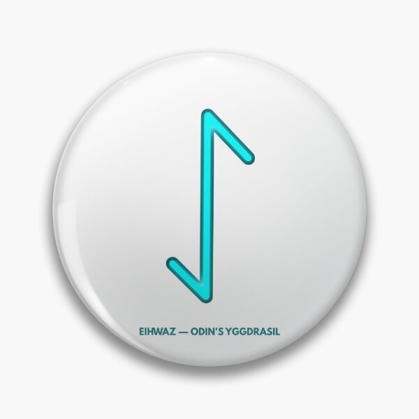 Item preview, Norse Eihwaz Rune Odin's Yggdrasil Symbol Neon Glow designed and sold by CalmFrameArt.