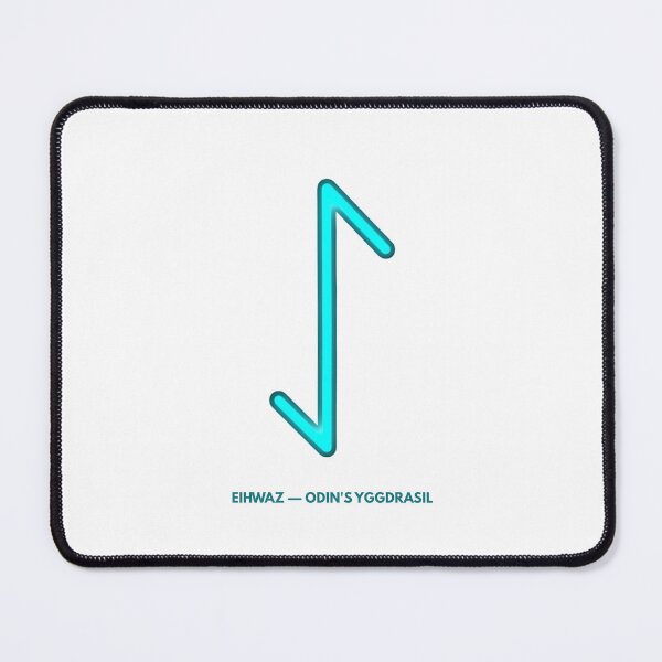 Item preview, Norse Eihwaz Rune Odin's Yggdrasil Symbol Neon Glow designed and sold by CalmFrameArt.