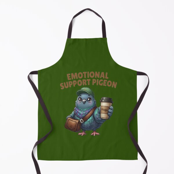Item preview, Emotional Messenger Pigeon Cute Bird with Coffee and Bag designed and sold by Northern Glow Art.