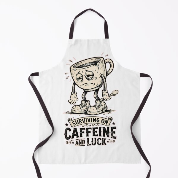 Item preview, Surviving On Caffeine And Luck Rubber Hose Coffee Cup designed and sold by DripCultureLab.