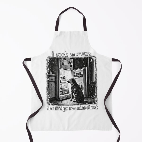 Item preview, I seek answers. The fridge remains silent. Funny Dog designed and sold by Retroteez.