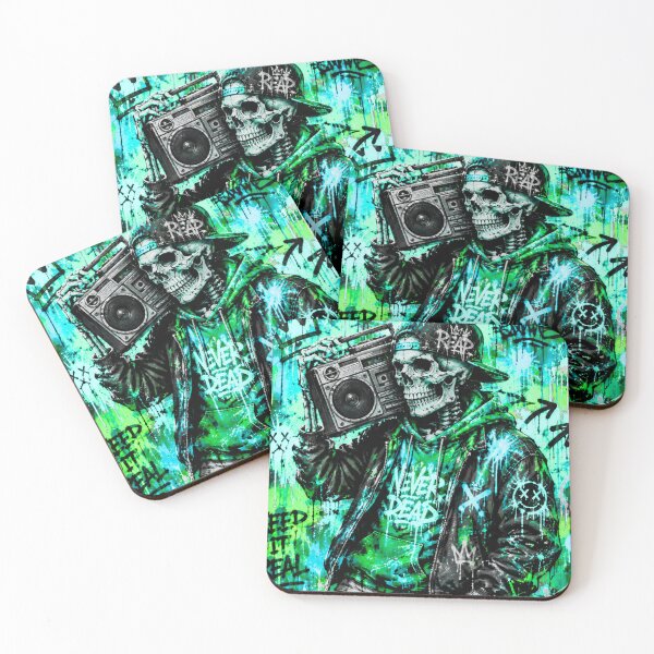 Item preview, Hip Hop Skeleton Boombox Graffiti Street Art designed and sold by PetruArtDesigns.