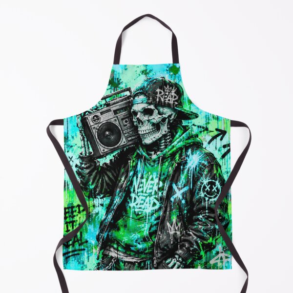 Item preview, Hip Hop Skeleton Boombox Graffiti Street Art designed and sold by PetruArtDesigns.