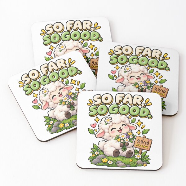 Item preview, So Far, So Good. – Cute Happy Sheep Cartoon Design designed and sold by Kiinaaa.