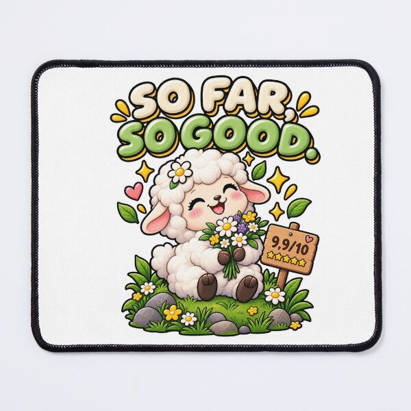 Item preview, So Far, So Good. – Cute Happy Sheep Cartoon Design designed and sold by Kiinaaa.