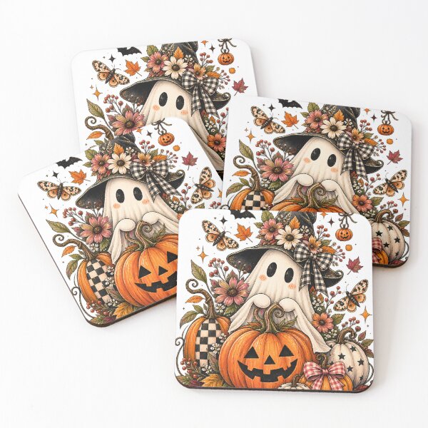 Item preview, Haunted Harvest Ghost – Vintage Folk Art Halloween designed and sold by ARTwy.