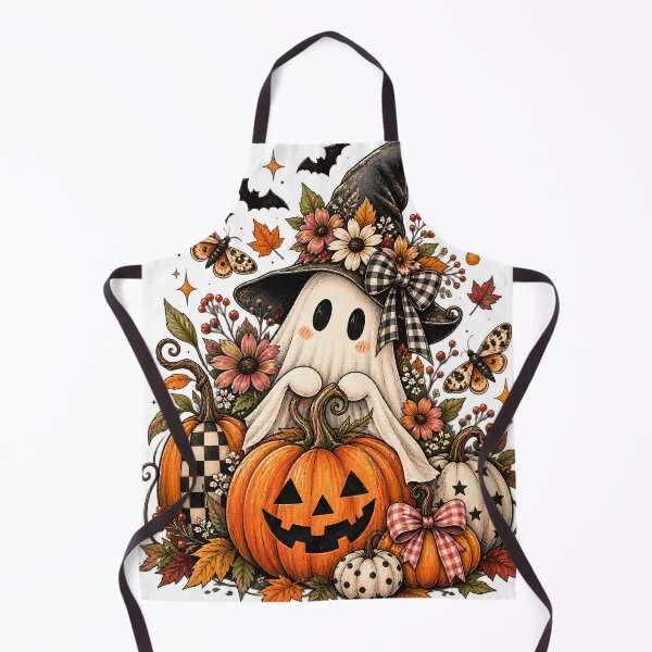 Item preview, Haunted Harvest Ghost – Vintage Folk Art Halloween designed and sold by ARTwy.