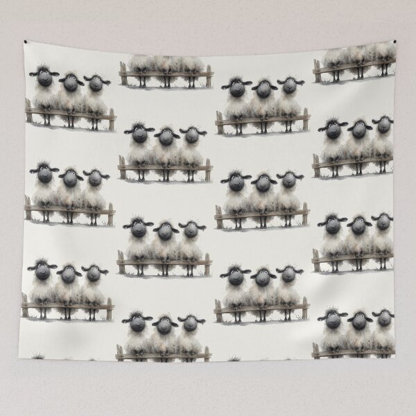 Item preview, Gorgeous Valaise Blacknose Sheep ' We 3 GoRGeouS SHeeP ' BY SHiRLeY MacARTHuR designed and sold by Shirley MacArthur Art.