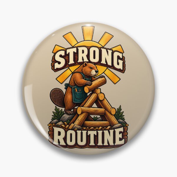 Item preview, Strong Routine – Hardworking Beaver designed and sold by VioVibe.