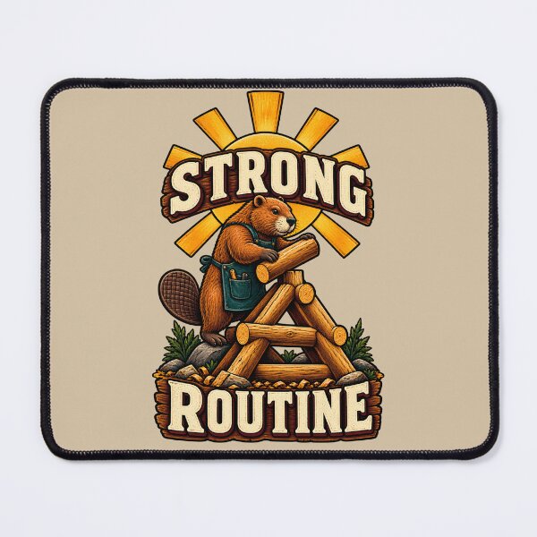 Item preview, Strong Routine – Hardworking Beaver designed and sold by VioVibe.