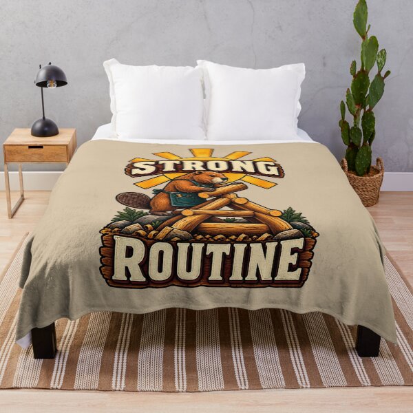 Item preview, Strong Routine – Hardworking Beaver designed and sold by VioVibe.