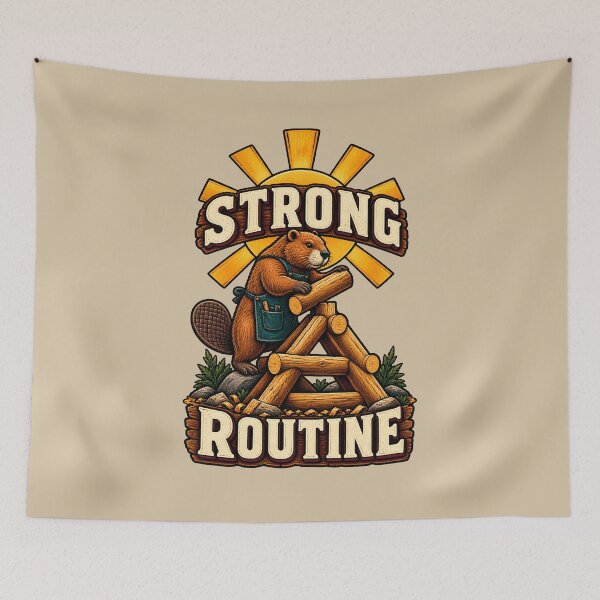 Item preview, Strong Routine – Hardworking Beaver designed and sold by VioVibe.