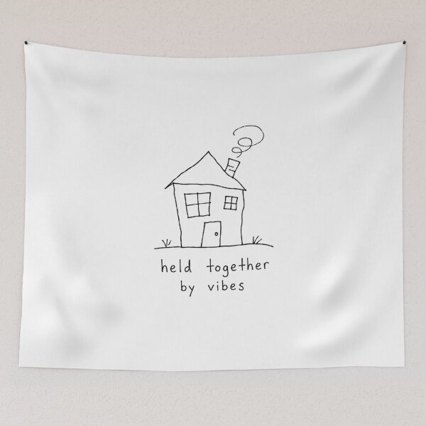 Item preview, Held Together By Vibes - Wonky House designed and sold by BadDrawingClub.