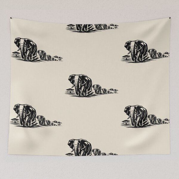 Item preview, Elephant Family Walking the Savannah designed and sold by JonelCrafts.