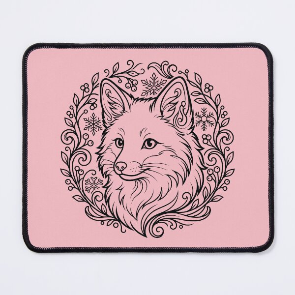 Item preview, Winter Fox Wreath Vector Line Art Illustration designed and sold by ZUMERI.