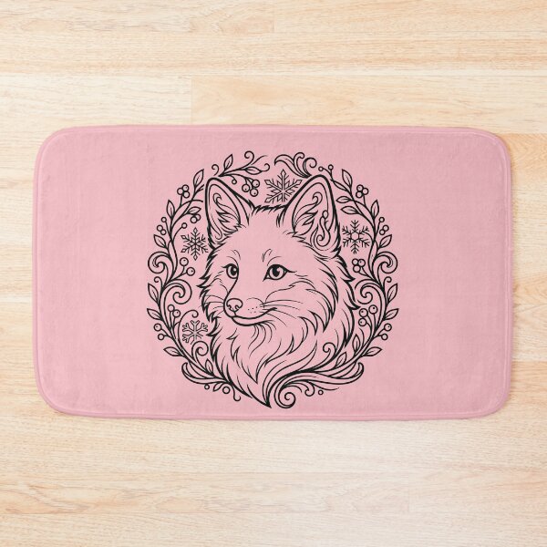 Item preview, Winter Fox Wreath Vector Line Art Illustration designed and sold by ZUMERI.