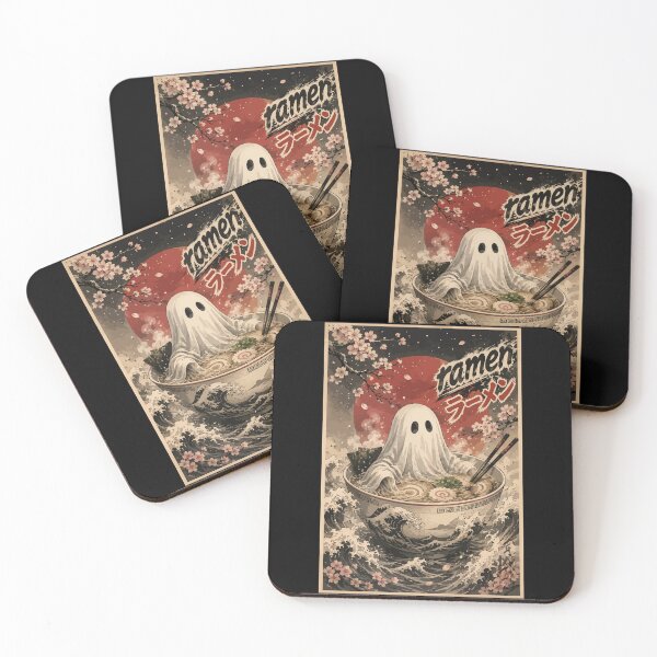 Item preview, Spooky Ghost bath Ramen Sumie Japanese Vintage designed and sold by TomFrontierArt.