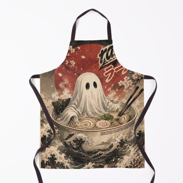 Item preview, Spooky Ghost bath Ramen Sumie Japanese Vintage designed and sold by TomFrontierArt.