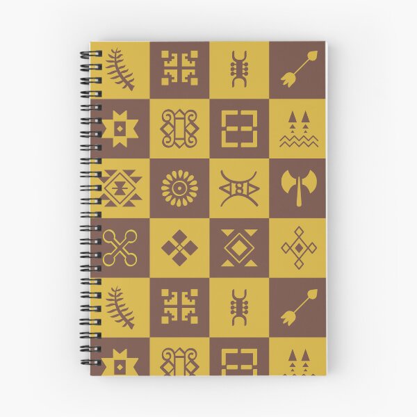 Item preview, Golden Brown Adinkra Symbols  | Ghana Cultural Pattern designed and sold by MammothArt.
