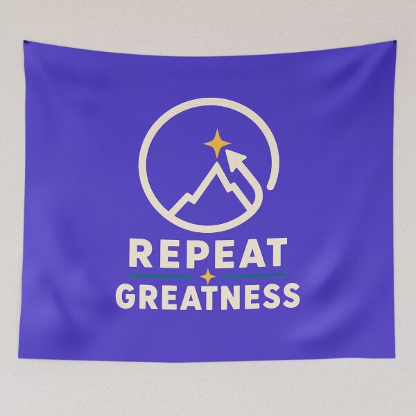 Item preview, Repeat Greatness – Minimalist Mountain Growth Design designed and sold by VioVibe.