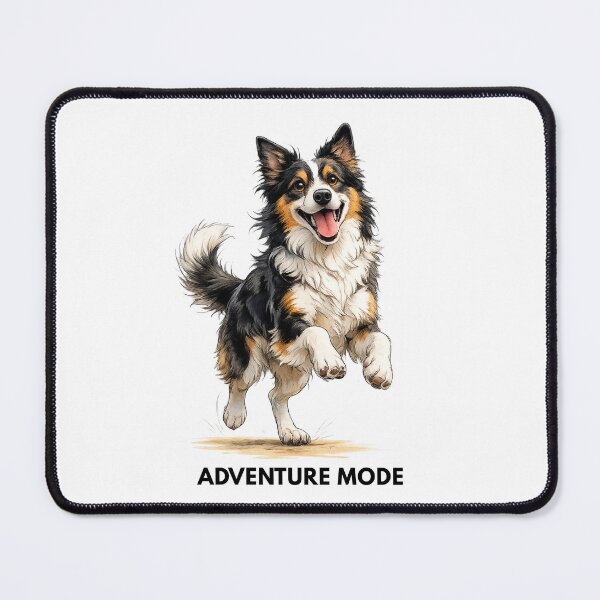Item preview, Adventure Mode Border Collie Dog | Watercolor Dog Illustration designed and sold by PAPIRO SIGLO XXI.