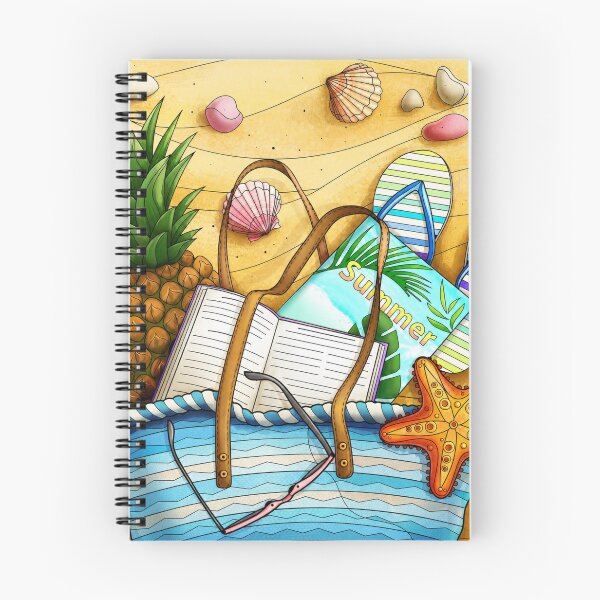 Item preview, Summer Beach Essentials Illustration | Tropical Vacation Bag | Coastal Holiday Aesthetic Art designed and sold by GarnerSupplyCo.