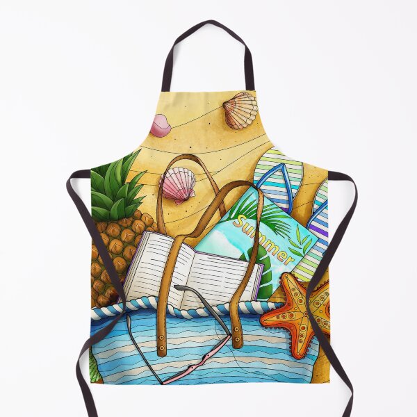 Item preview, Summer Beach Essentials Illustration | Tropical Vacation Bag | Coastal Holiday Aesthetic Art designed and sold by GarnerSupplyCo.