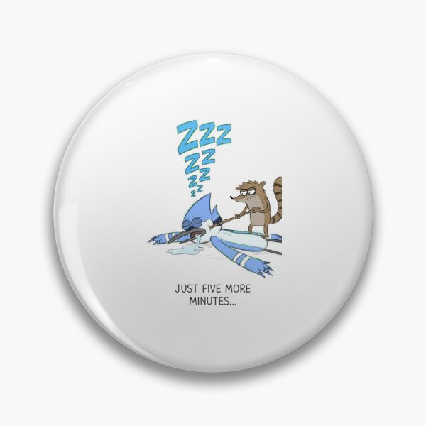 Item preview, Rigby Poking Sleeping Mordecai Just Five More Minutes Regular Show Fan Art designed and sold by FreakToons.