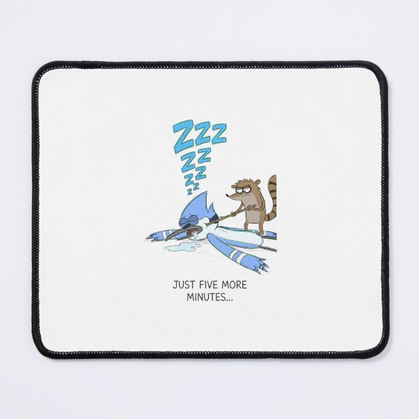 Item preview, Rigby Poking Sleeping Mordecai Just Five More Minutes Regular Show Fan Art designed and sold by FreakToons.