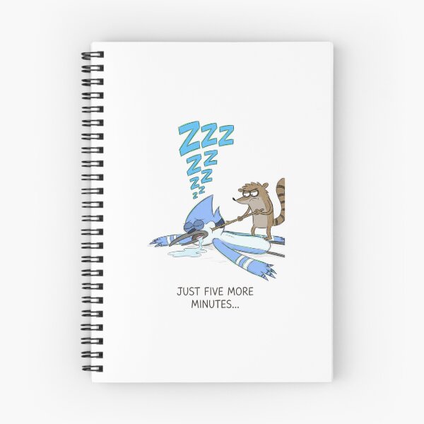 Item preview, Rigby Poking Sleeping Mordecai Just Five More Minutes Regular Show Fan Art designed and sold by FreakToons.
