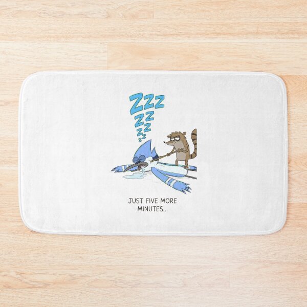 Item preview, Rigby Poking Sleeping Mordecai Just Five More Minutes Regular Show Fan Art designed and sold by FreakToons.