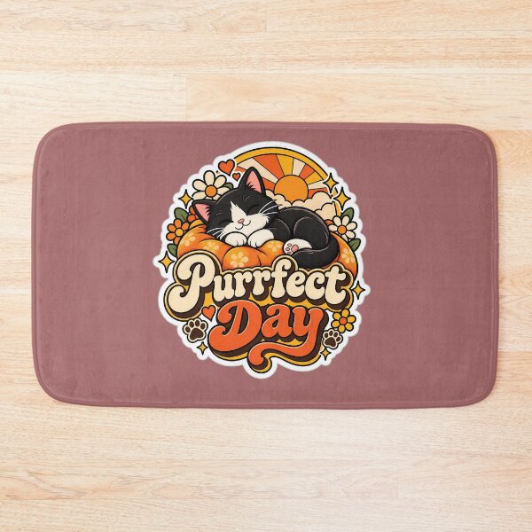 Item preview, Retro Purrfect Day Cat 70s Aesthetic designed and sold by Stickers Hub HUB.