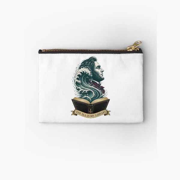 Item preview, Moby Dick: The Sea Is My Library Wave Portrait designed and sold by Fenay Designs.