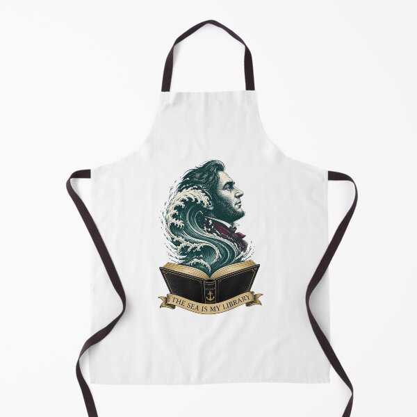 Item preview, Moby Dick: The Sea Is My Library Wave Portrait designed and sold by Fenay Designs.