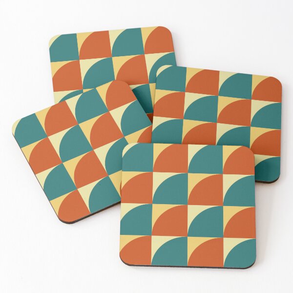Item preview, Retro Checkered Curve Geometric Pattern designed and sold by Zaya_art.