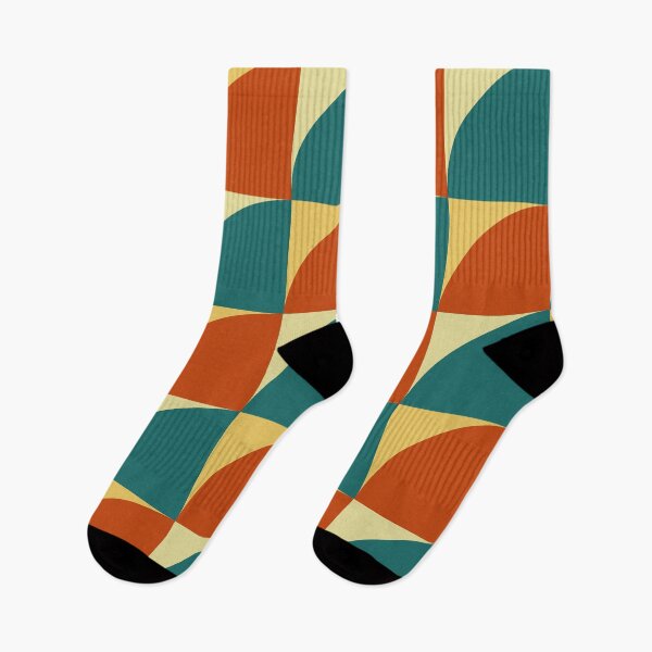 Item preview, Retro Checkered Curve Geometric Pattern designed and sold by Zaya_art.