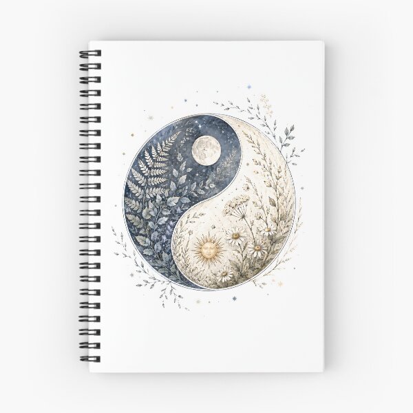 Item preview, Botanical Yin Yang - Moon and Sun Balance designed and sold by Shadow Sprite Art.