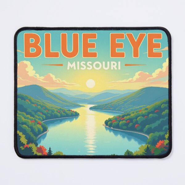 Item preview, Blue Eye, Missouri: Vintage-Style Painterly Travel Poster designed and sold by LSVart.