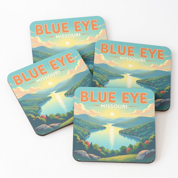 Item preview, Blue Eye, Missouri: Vintage-Style Painterly Travel Poster designed and sold by LSVart.