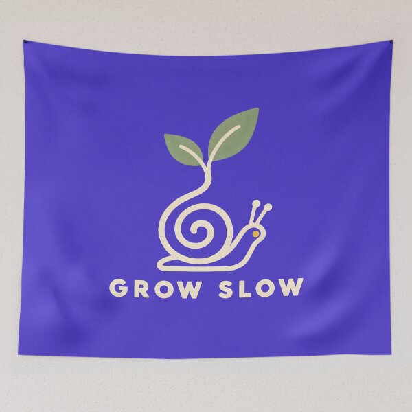 Item preview, Grow Slow – Minimalist Snail and Sprout designed and sold by VioVibe.
