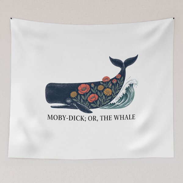Item preview, Moby Dick: Floral Whale Riding a Midnight Wave designed and sold by Fenay Designs.
