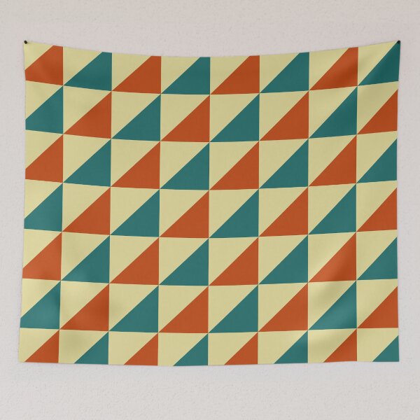 Item preview, Retro Geometric Triangle Checkered Pattern designed and sold by Zaya_art.