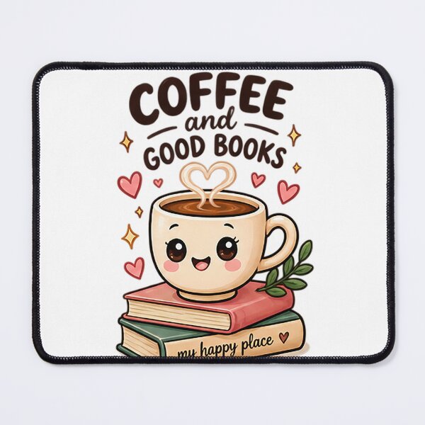 Item preview, Coffee and Good Books | Cute Kawaii Book Lover Coffee Design designed and sold by Sara-Ai.