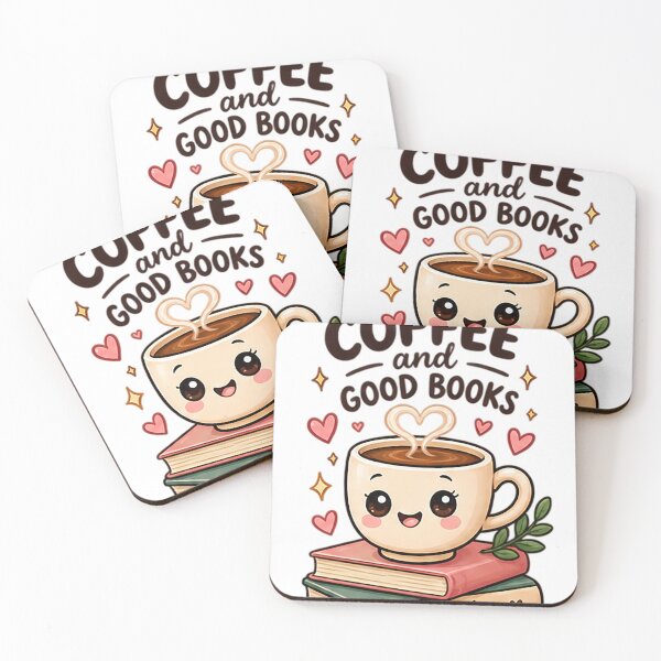 Item preview, Coffee and Good Books | Cute Kawaii Book Lover Coffee Design designed and sold by Sara-Ai.
