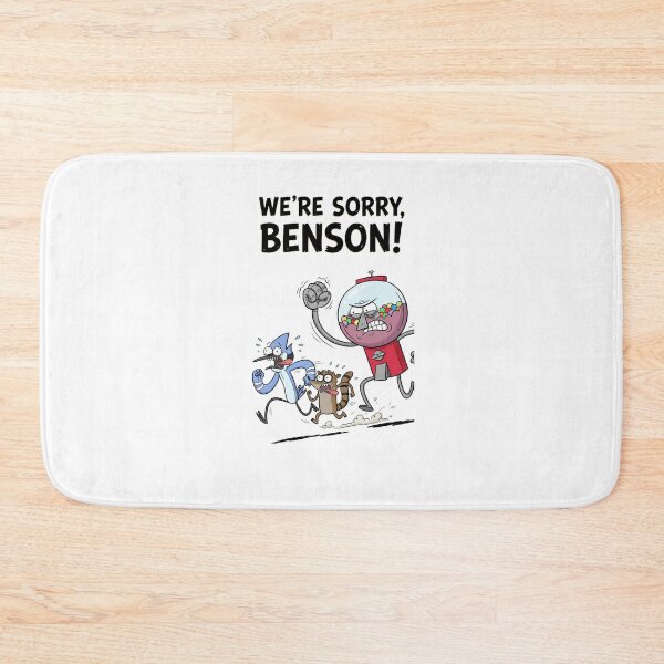 Item preview, Angry Benson Chasing Mordecai And Rigby Were Sorry Benson Regular Show Fan Art designed and sold by FreakToons.