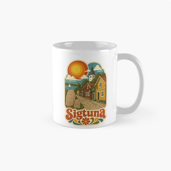 Item preview, Sigtuna Sweden Travel Souvenir - Retro Illustration designed and sold by VisualArtsOasis.