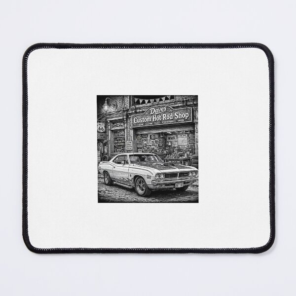 Item preview, Dave’s custom hot rod shop designed and sold by WeirdWheeledArt.