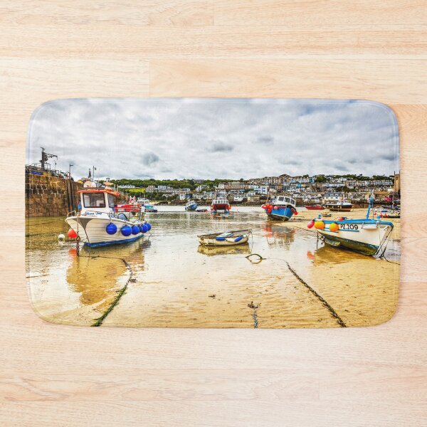 Item preview, St Ives Harbour at Low Tide with Fishing Boats on The Sand designed and sold by Paul Thompson Photography.