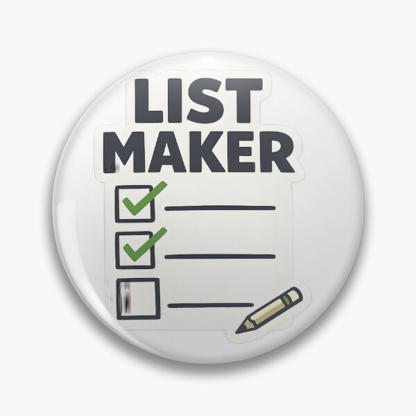 Item preview, List Maker Minimal Stationery Lover Design designed and sold by Naviora.
