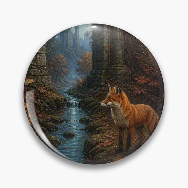 Item preview, Mystic Autumn Ruins Fox Enchanted Forest designed and sold by PixelPanduh.